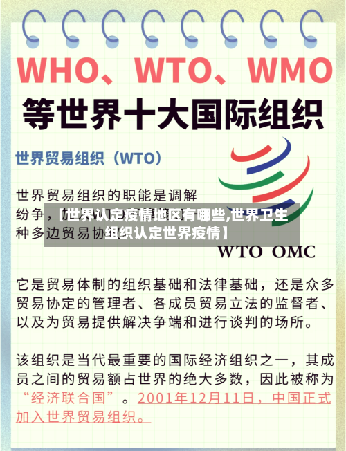 【世界认定疫情地区有哪些,世界卫生组织认定世界疫情】-第1张图片